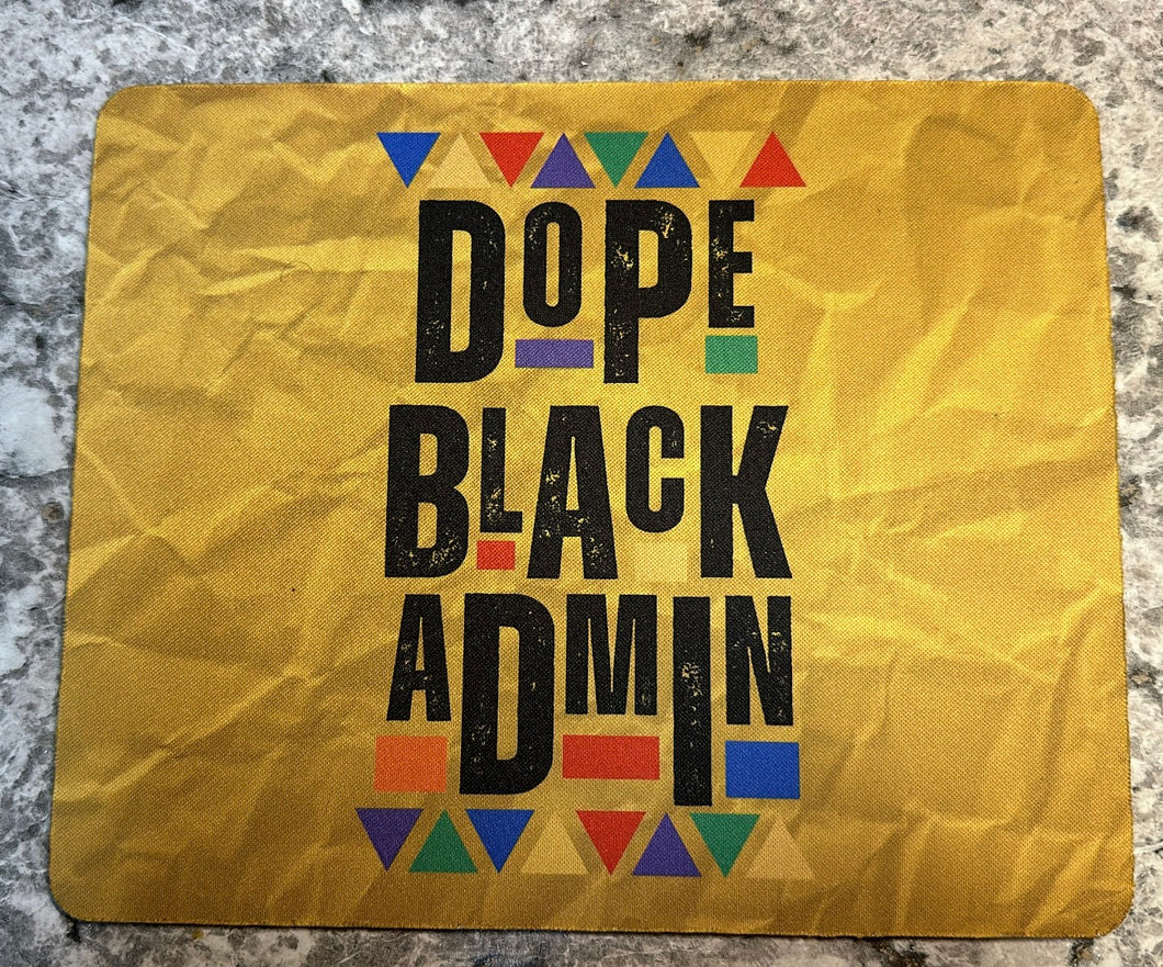 Dope Black ADMIN MOUSEPAD wrinkled paper