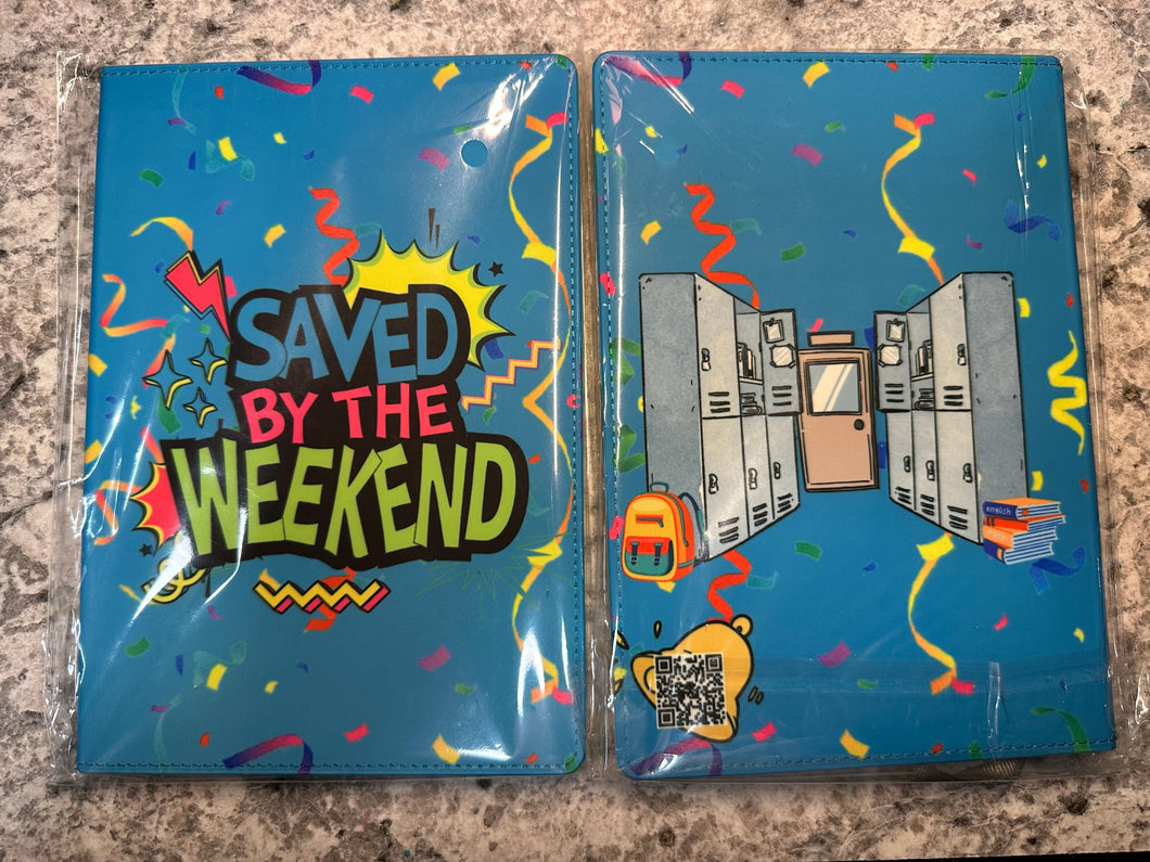 Saved By The WEEKEND Notebook Blue