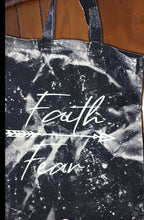 Load image into Gallery viewer, BLEACHED Tote bag - Faith Favor Determination
